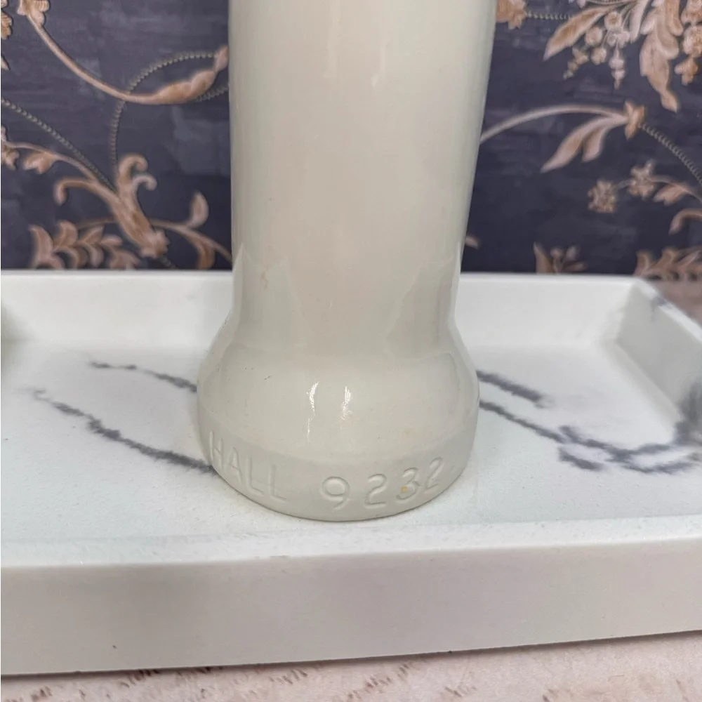 Vintage Glove Mold Hand Jewelry Holder Marble Base 5.5” Hall 9232